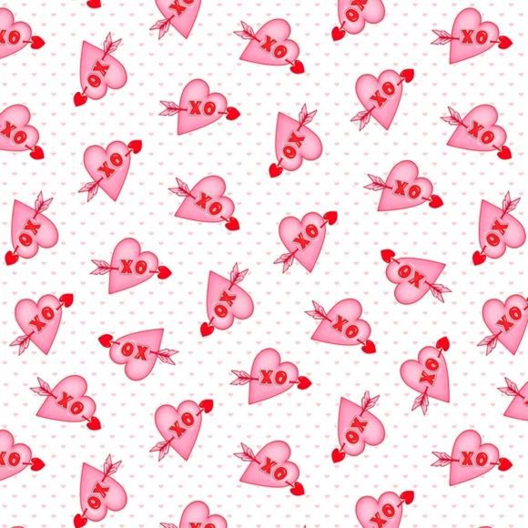 2 yds Love Struck Valentine heart quilt fabric - Picture 1 of 12